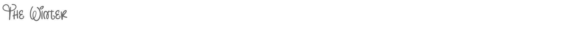 Sample characters The Winter Font